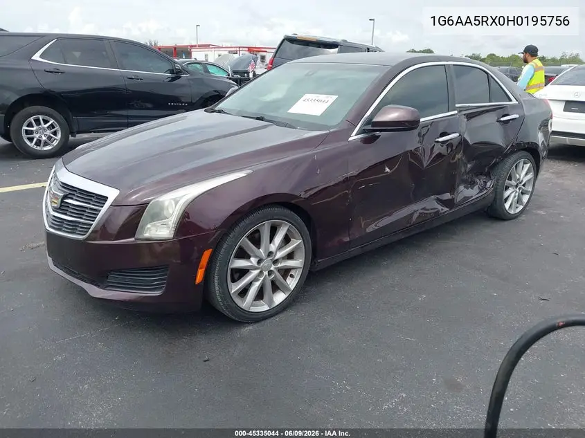 2017 Cadillac Ats Standard VIN: 1G6AA5RX0H0195756 Lot: 45335044