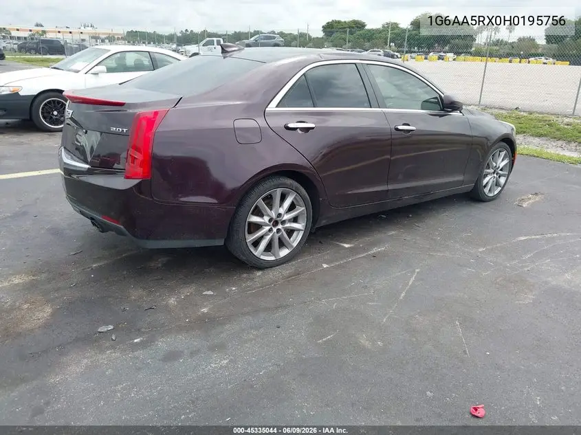 2017 Cadillac Ats Standard VIN: 1G6AA5RX0H0195756 Lot: 45335044