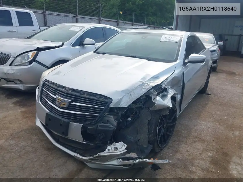 2017 Cadillac Ats Standard VIN: 1G6AA1RX2H0118640 Lot: 45342307