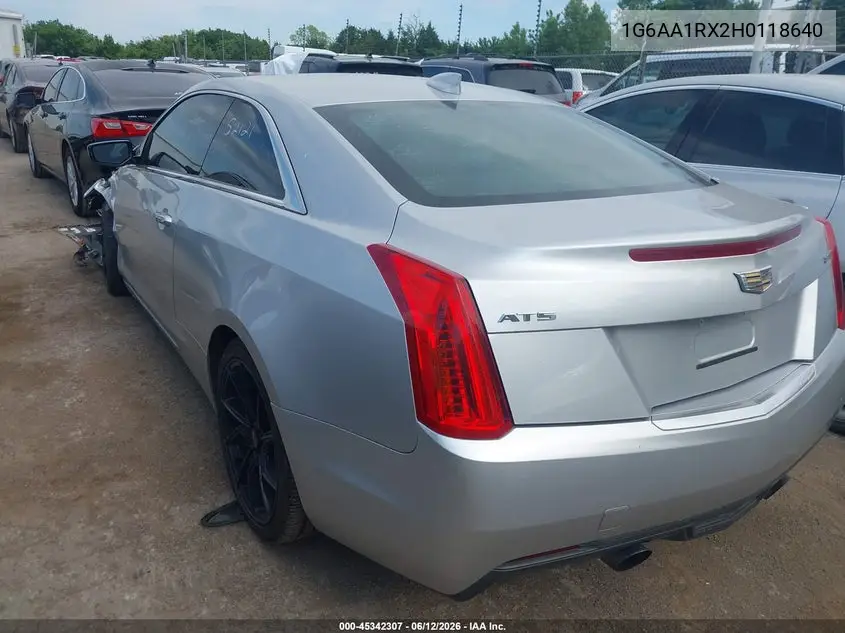 2017 Cadillac Ats Standard VIN: 1G6AA1RX2H0118640 Lot: 45342307