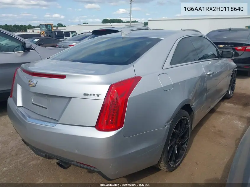 2017 Cadillac Ats Standard VIN: 1G6AA1RX2H0118640 Lot: 45342307