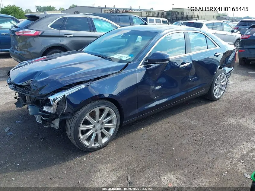 2017 Cadillac Ats Luxury VIN: 1G6AH5RX4H0165445 Lot: 45469485