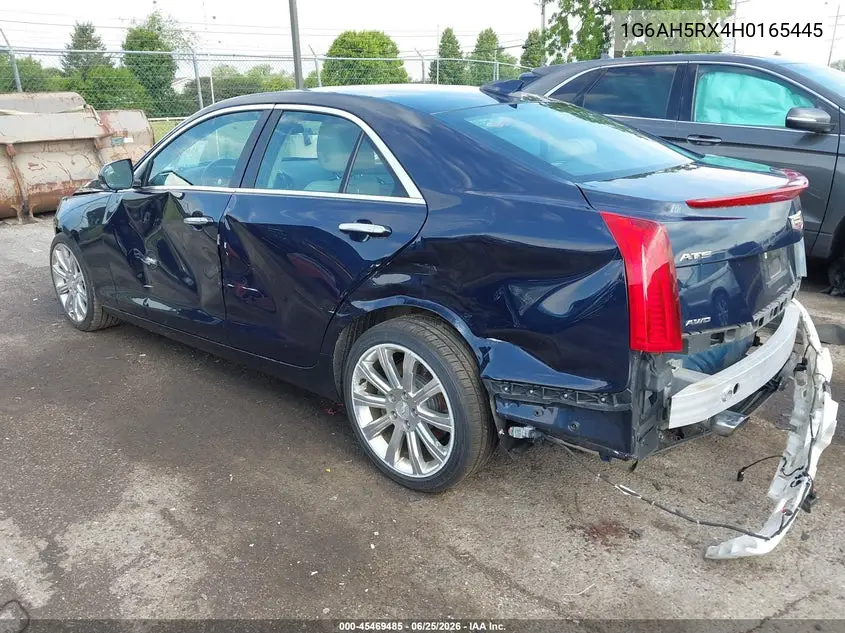 2017 Cadillac Ats Luxury VIN: 1G6AH5RX4H0165445 Lot: 45469485