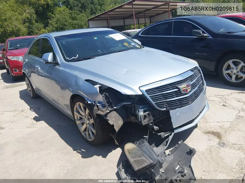 2017 Cadillac Ats Luxury VIN: 1G6AB5RX0H0209815 Lot: 45562532