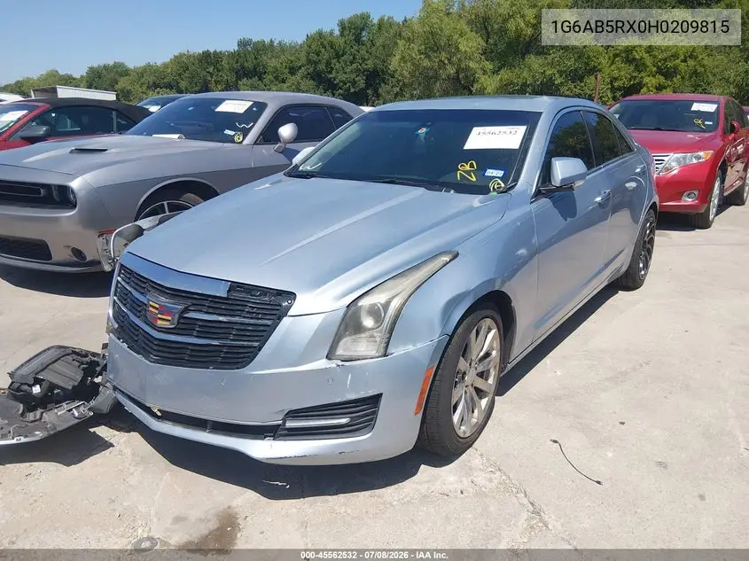 2017 Cadillac Ats Luxury VIN: 1G6AB5RX0H0209815 Lot: 45562532