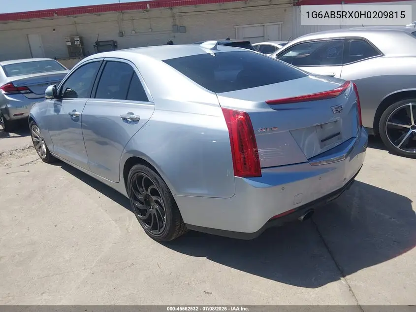 2017 Cadillac Ats Luxury VIN: 1G6AB5RX0H0209815 Lot: 45562532