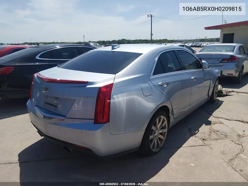 2017 Cadillac Ats Luxury VIN: 1G6AB5RX0H0209815 Lot: 45562532