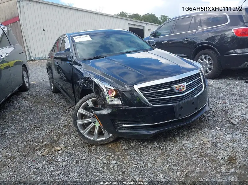 2017 Cadillac Ats Luxury VIN: 1G6AH5RXXH0111292 Lot: 45610608