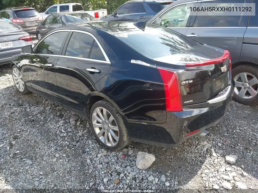 2017 Cadillac Ats Luxury VIN: 1G6AH5RXXH0111292 Lot: 45610608