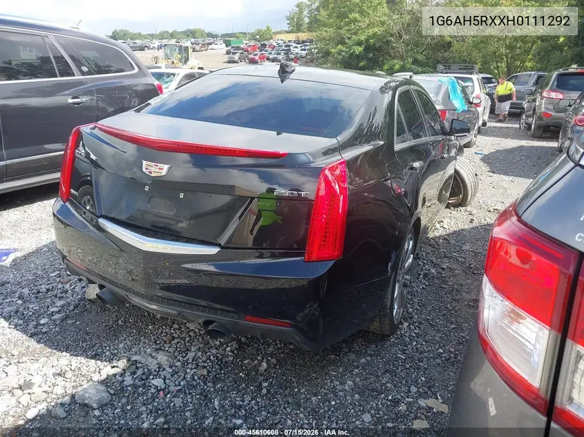 2017 Cadillac Ats Luxury VIN: 1G6AH5RXXH0111292 Lot: 45610608