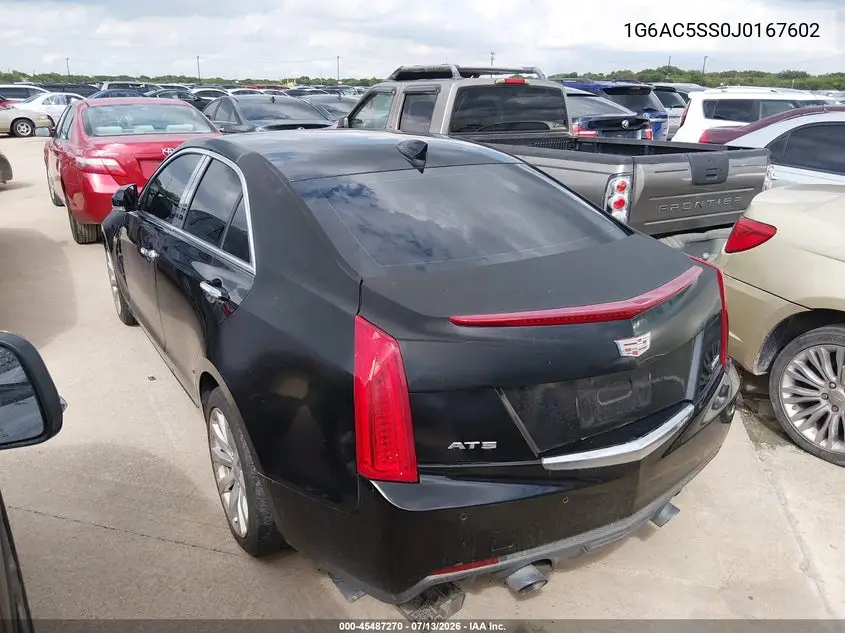 2018 Cadillac Ats Premium Luxury VIN: 1G6AC5SS0J0167602 Lot: 45487270