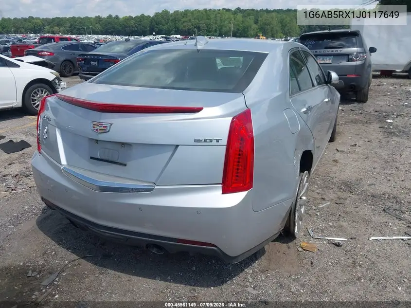 2018 Cadillac Ats Luxury VIN: 1G6AB5RX1J0117649 Lot: 45561149