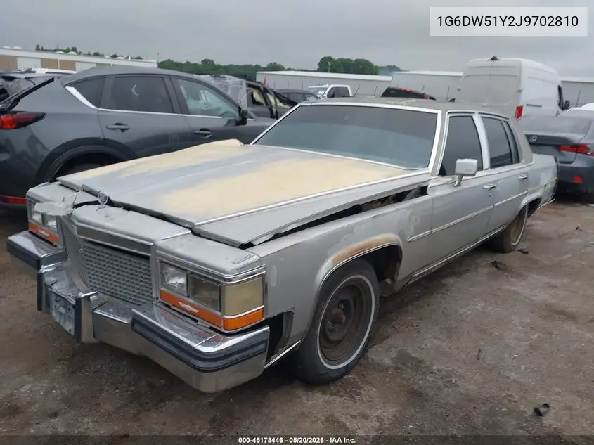 1988 Cadillac Brougham VIN: 1G6DW51Y2J9702810 Lot: 45178446