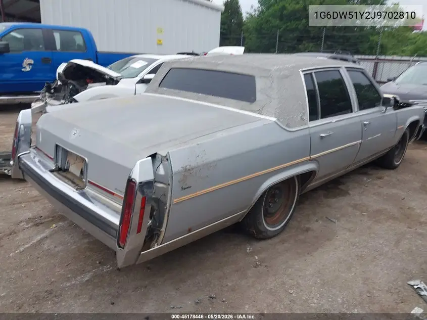 1988 Cadillac Brougham VIN: 1G6DW51Y2J9702810 Lot: 45178446