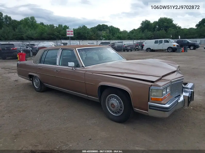 1988 Cadillac Brougham VIN: 1G6DW51Y2J9702872 Lot: 45359885