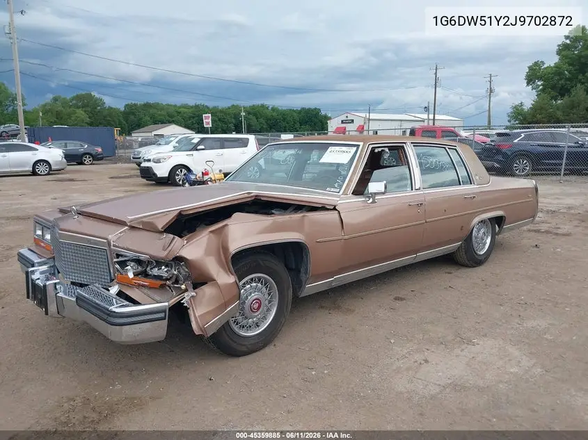 1988 Cadillac Brougham VIN: 1G6DW51Y2J9702872 Lot: 45359885