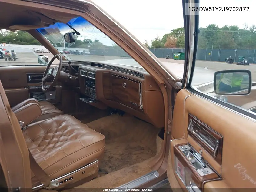 1988 Cadillac Brougham VIN: 1G6DW51Y2J9702872 Lot: 45359885