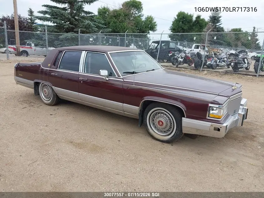 1990 Cadillac Brougham VIN: 1G6DW5170LR717316 Lot: 30077557