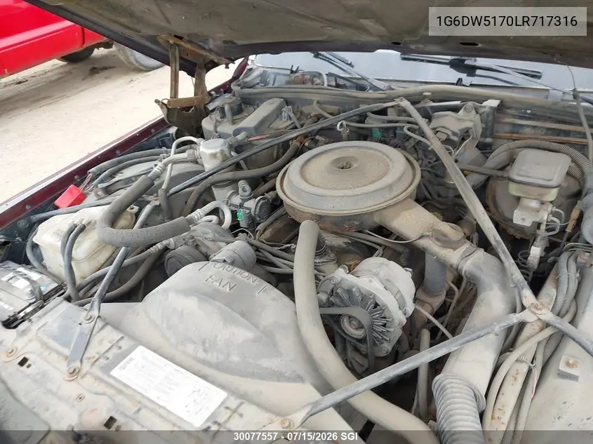 1990 Cadillac Brougham VIN: 1G6DW5170LR717316 Lot: 30077557