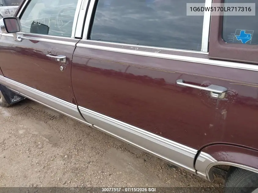 1990 Cadillac Brougham VIN: 1G6DW5170LR717316 Lot: 30077557