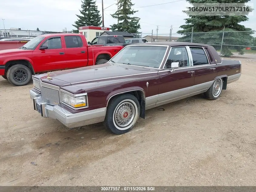 1990 Cadillac Brougham VIN: 1G6DW5170LR717316 Lot: 30077557