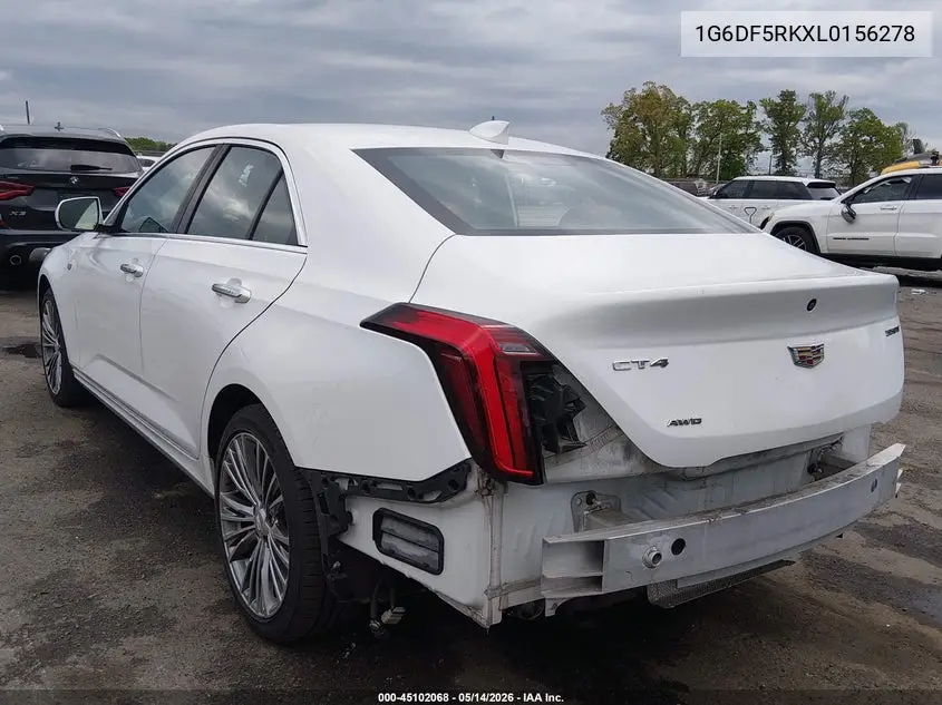 2020 Cadillac Ct4 Premium Luxury VIN: 1G6DF5RKXL0156278 Lot: 45102068