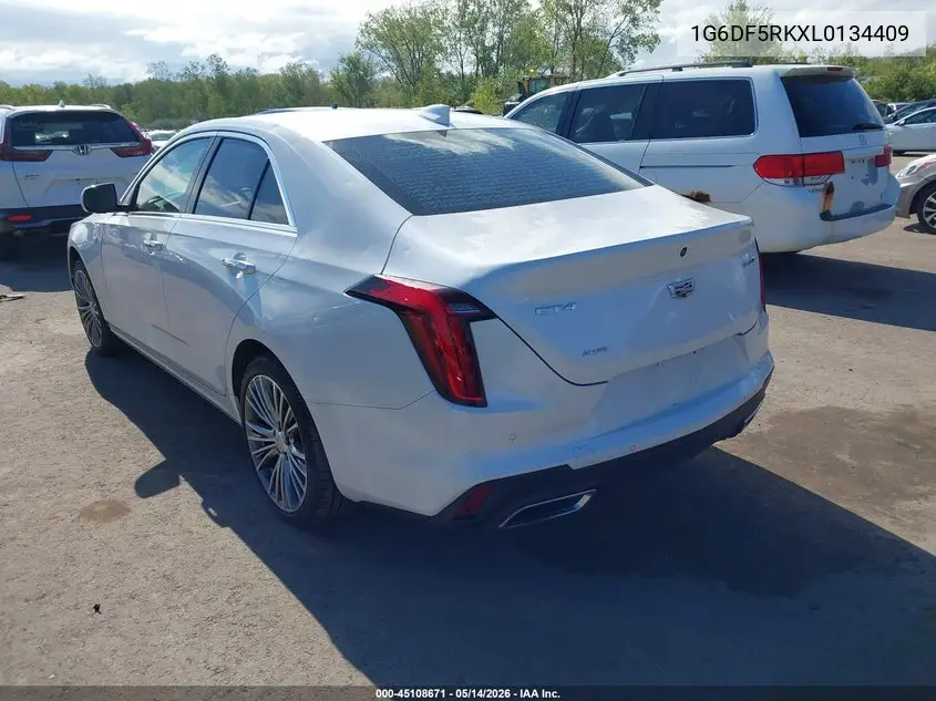 2020 Cadillac Ct4 Premium Luxury VIN: 1G6DF5RKXL0134409 Lot: 45108671