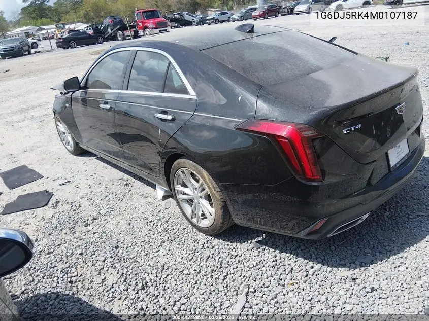 2021 Cadillac Ct4 Luxury VIN: 1G6DJ5RK4M0107187 Lot: 44712885