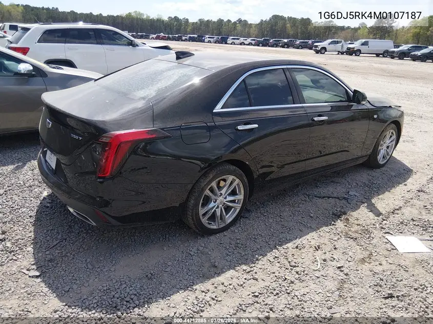 2021 Cadillac Ct4 Luxury VIN: 1G6DJ5RK4M0107187 Lot: 44712885