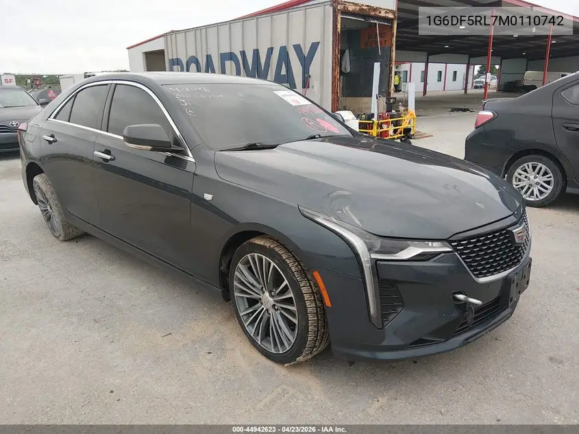 2021 Cadillac Ct4 Premium Luxury VIN: 1G6DF5RL7M0110742 Lot: 44942623