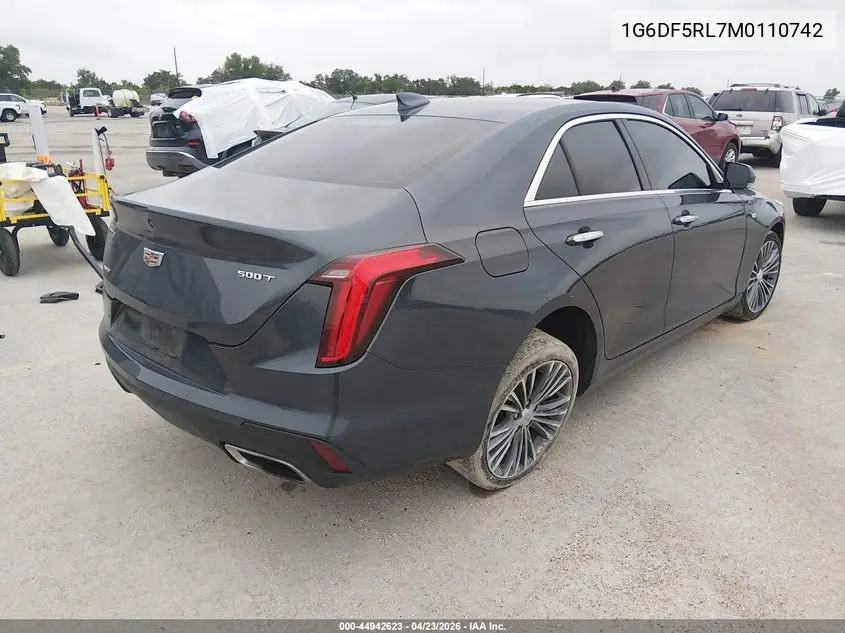 2021 Cadillac Ct4 Premium Luxury VIN: 1G6DF5RL7M0110742 Lot: 44942623