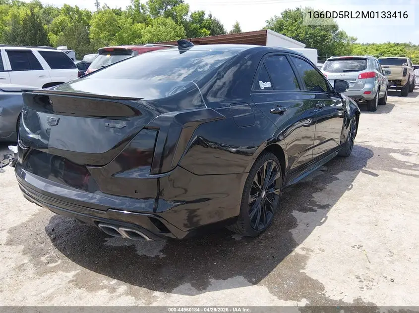2021 Cadillac Ct4 V-Series VIN: 1G6DD5RL2M0133416 Lot: 44960184
