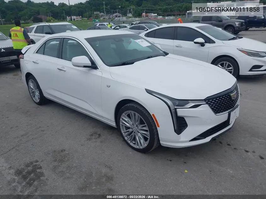 2021 Cadillac Ct4 Premium Luxury VIN: 1G6DF5RKXM0111858 Lot: 45138072