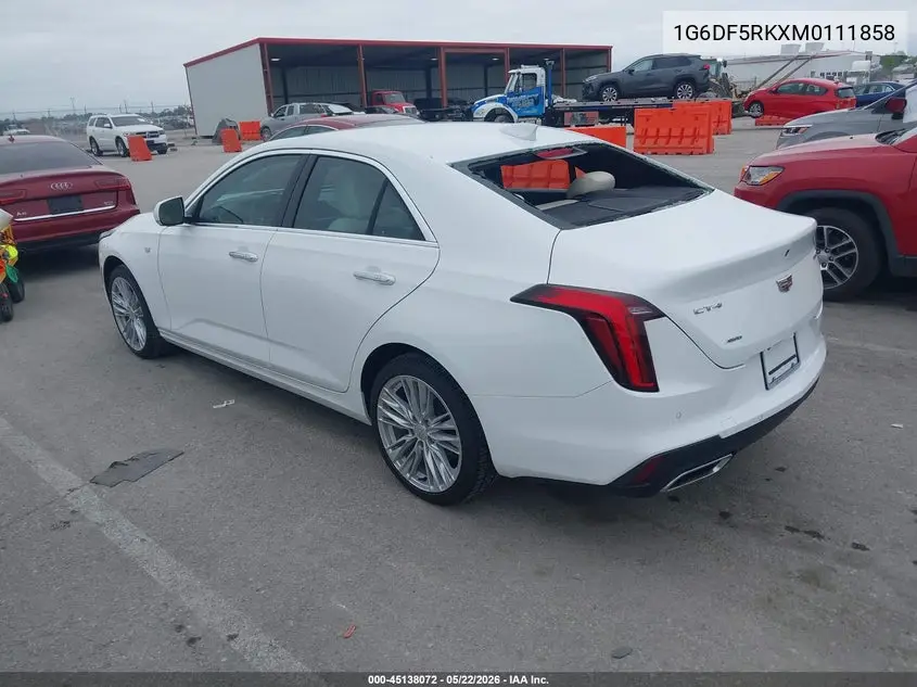 2021 Cadillac Ct4 Premium Luxury VIN: 1G6DF5RKXM0111858 Lot: 45138072