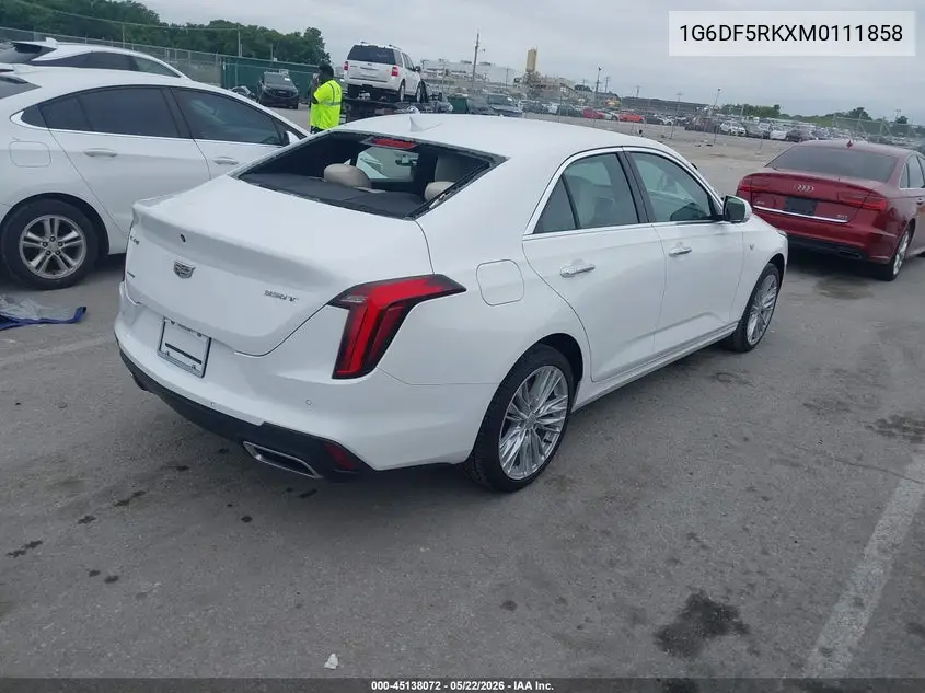 2021 Cadillac Ct4 Premium Luxury VIN: 1G6DF5RKXM0111858 Lot: 45138072