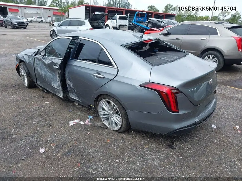 2021 Cadillac Ct4 Premium Luxury VIN: 1G6DB5RK5M0145704 Lot: 45272253