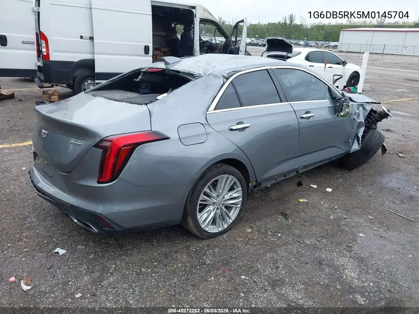 2021 Cadillac Ct4 Premium Luxury VIN: 1G6DB5RK5M0145704 Lot: 45272253
