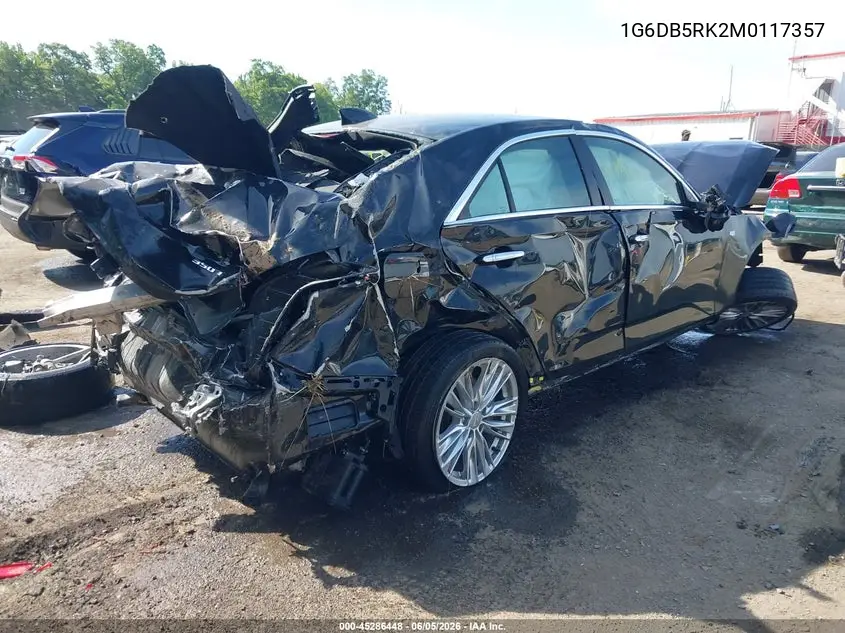 2021 Cadillac Ct4 Premium Luxury VIN: 1G6DB5RK2M0117357 Lot: 45286448