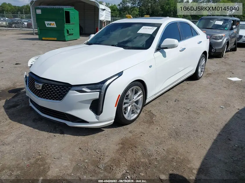 2021 Cadillac Ct4 Luxury VIN: 1G6DJ5RKXM0145040 Lot: 45420492