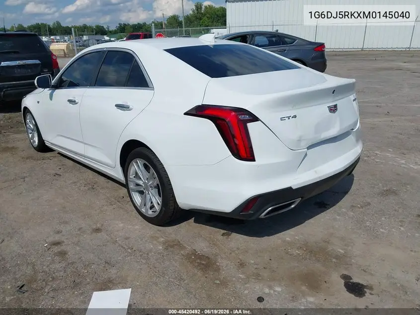 2021 Cadillac Ct4 Luxury VIN: 1G6DJ5RKXM0145040 Lot: 45420492