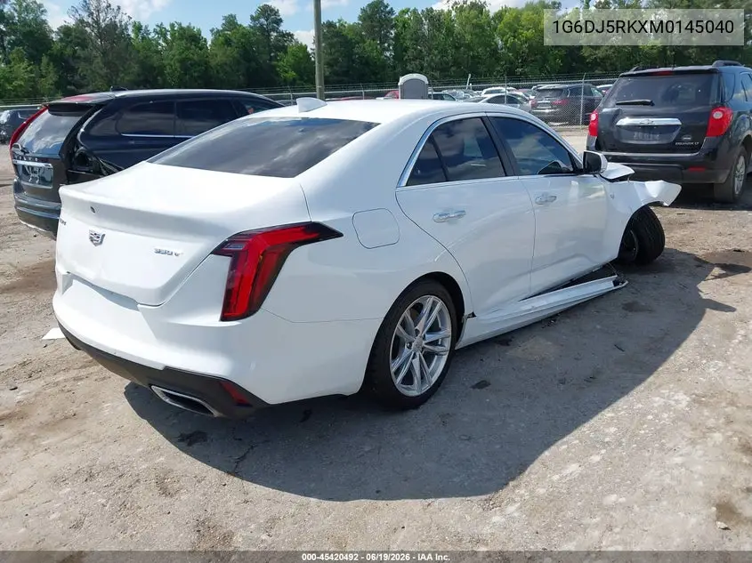 2021 Cadillac Ct4 Luxury VIN: 1G6DJ5RKXM0145040 Lot: 45420492