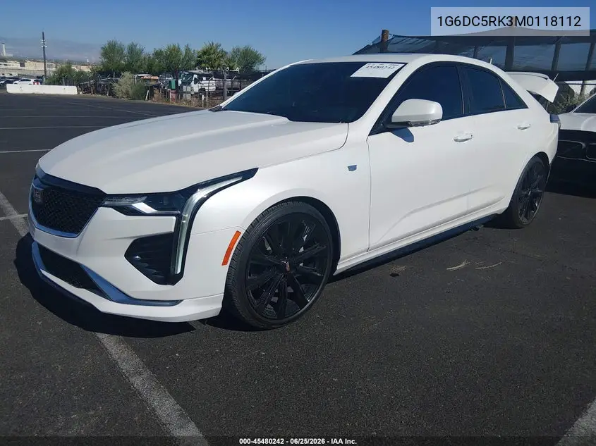 2021 Cadillac Ct4 Sport VIN: 1G6DC5RK3M0118112 Lot: 45480242