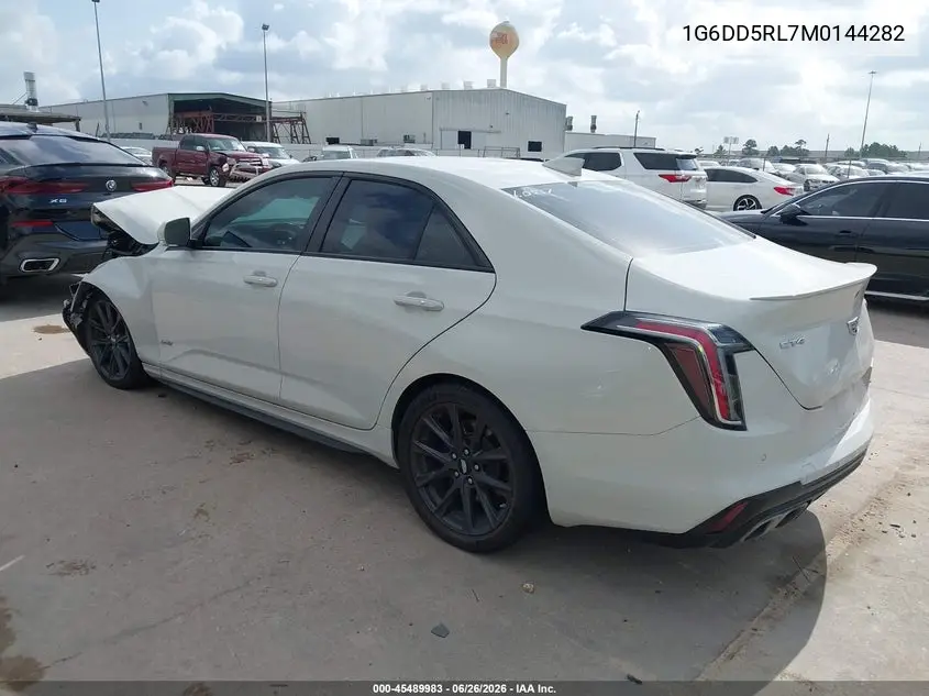 2021 Cadillac Ct4 V-Series VIN: 1G6DD5RL7M0144282 Lot: 45489983