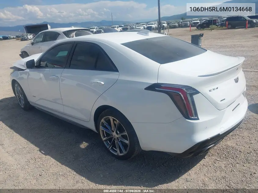 2021 Cadillac Ct4 V-Series VIN: 1G6DH5RL6M0134668 Lot: 45561184