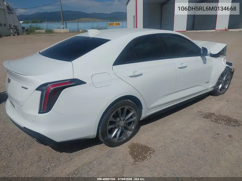 2021 Cadillac Ct4 V-Series VIN: 1G6DH5RL6M0134668 Lot: 45561184