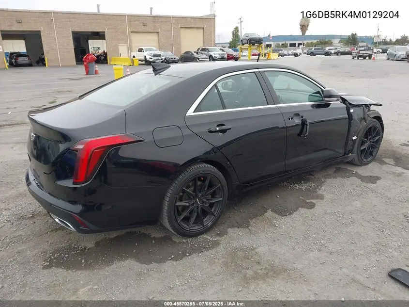 2021 Cadillac Ct4 Premium Luxury VIN: 1G6DB5RK4M0129204 Lot: 45570285