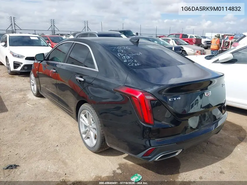 2021 Cadillac Ct4 Luxury VIN: 1G6DA5RK9M0114832 Lot: 45640491
