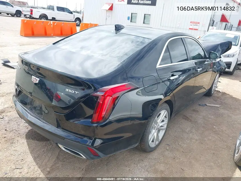 2021 Cadillac Ct4 Luxury VIN: 1G6DA5RK9M0114832 Lot: 45640491