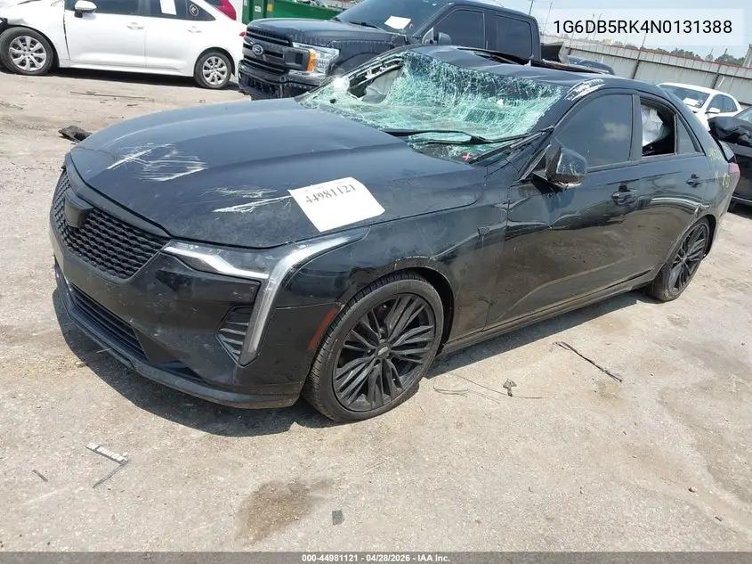 2022 Cadillac Ct4 Premium Luxury VIN: 1G6DB5RK4N0131388 Lot: 44981121