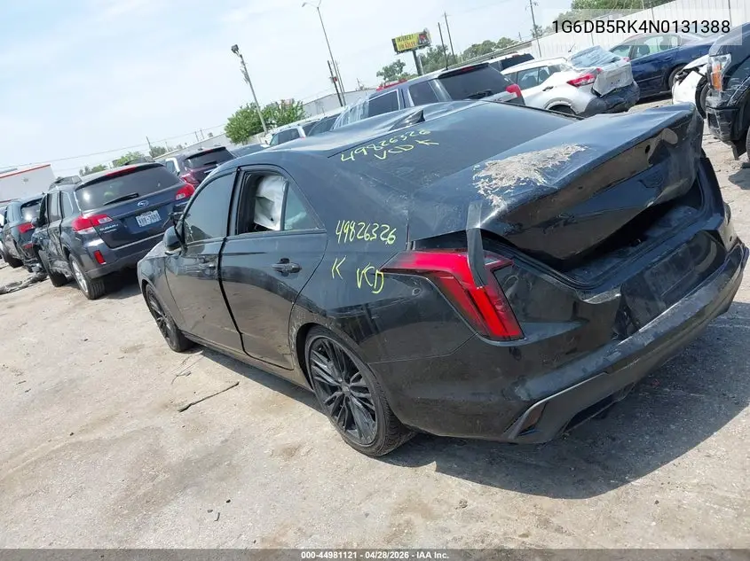 2022 Cadillac Ct4 Premium Luxury VIN: 1G6DB5RK4N0131388 Lot: 44981121